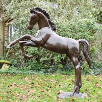 Side view of Rearing Horse Sculpture