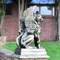 Side view of Cat Griffin Sculpture in Full 