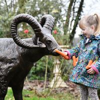 Ram Sculpture with child 