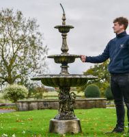 Bronze 3 Tier Ornate Swan Fountain 