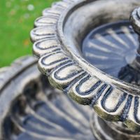 Close up of fountain scalloped edging 