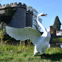 White Swan Sculpture in Situ 