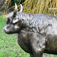 Side view of Highland Cow Sculpture 