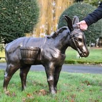 Antique Bronze Travelling Donkey in Situ 