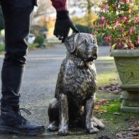 St. Bernard Puppy Sculpture in situ 