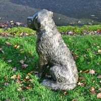 Rear view of St. Bernard Sculpture sitting 