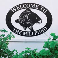House Name Sign with Koi Carp Fish Motif 