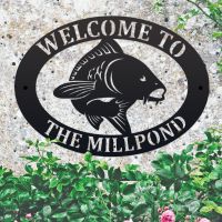 House Name Sign with Koi Carp 