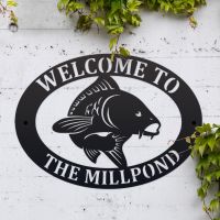Koi Carp House Name Sign 