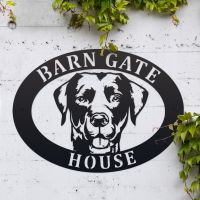 Personalised Labrador House Name Sign 
