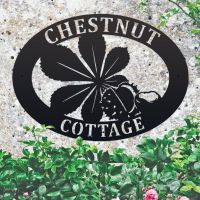 House Name Sign with Horse Chestnut Design 