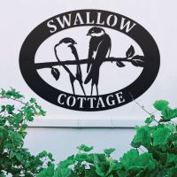 Swallow Iron Oval House Name Sign 
