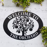 Apple Tree Oval House Name Sign 