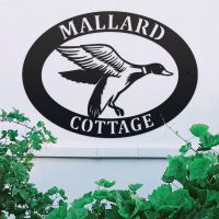Oval House Name Sign with Mallard Design 