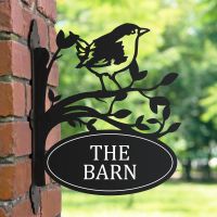 Bracketed Wren House Name Sign 