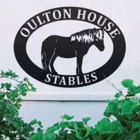 Shetland Pony Iron Oval House Sign on a White Wall