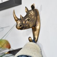 Bronze Effect Rhino Wall Hook 