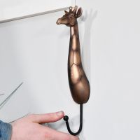 Giraffe Wall Hook in Bronze Effect 