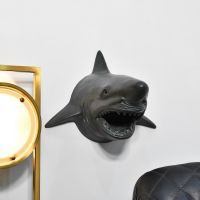 Antique Bronze Shark Head Wall Art 