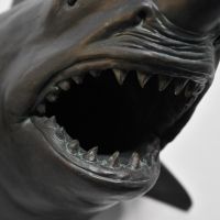 Close up of Shark Head Wall Art teeth 