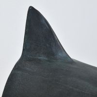 Close up of Antique Bronze Shark Fin