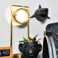 Antique Bronze Finish Shark Head Wall Bust 