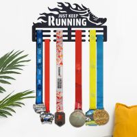 Sports Medal Hanger Just Keep Running Mounted