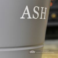 Contemporary Ash Bucket with Matching Lid Close Up