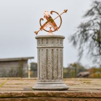 Polished Copper Armillary - 24cm in Situ