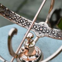 Close-Up of Frame Detail on Polished Copper Armillary - 24cm