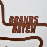Close up of Brands Hatch Wall Art in Rustic 