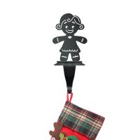 Gingerbread Woman Stocking Holder Holding a Stocking