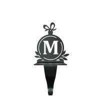 Letter M Stocking Holder in Black