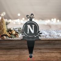 Letter N Stocking Holder in Situ on a Mantel Piece 