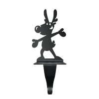 Reindeer Stocking Holder in Black