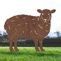 Rustic Curly Sheep Silhouette 