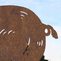 Close up of Rustic Female Pig Silhouette 
