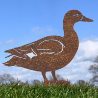 Rustic Mallard Duck Silhouette in Situ