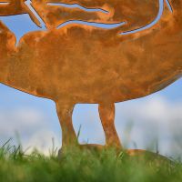 Close-up of the Rustic Finish on the Mallard Duck Silhouette