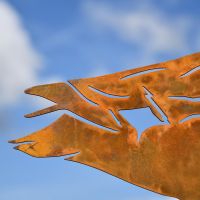 Close-up of the Rustic Finish on the Mallard Duck Silhouette