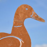 Close-up of the Rustic Finish on the Mallard Drake Silhouette