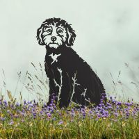 Black Cockapoo Garden Silhouette 