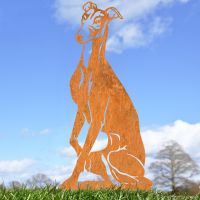 Rustic Finish Greyhound Silhouette 