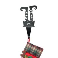 Black Stocking Holder with "Gingersnap" Elf Legs 