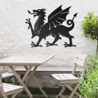 Black Welsh Dragon Wall Art 