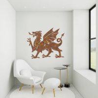 Rustic Wall Art of Welsh Dragon