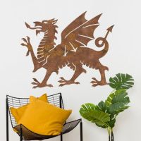 Rustic Welsh Dragon Wall Art 