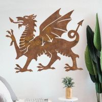 Rustic Welsh Dragon Wall Art in Situ 