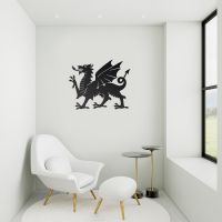 Welsh Dragon Wall Art in Situ in a Modem Sitting Room