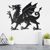 Welsh Dragon Wall Art on a White Wall